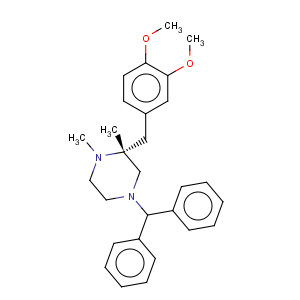 CAS No:59752-23-7 Piperazine,2-[(3,4-dimethoxyphenyl)methyl]-4-(diphenylmethyl)-1,2-dimethyl-, (R)- (9CI)