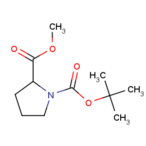 CAS No:59936-29-7 1-O-tert-butyl 2-O-methyl (2S)-pyrrolidine-1,2-dicarboxylate