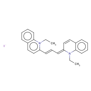 CAS No:605-91-4 Quinolinium,1-ethyl-2-[3-(1-ethyl-2(1H)-quinolinylidene)-1-propen-1-yl]-, iodide (1:1)