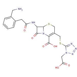 CAS No:60925-61-3 (6R,<br />7R)-7-[[2-[2-(aminomethyl)phenyl]acetyl]amino]-3-[[1-(carboxymethyl)<br />tetrazol-5-yl]sulfanylmethyl]-8-oxo-5-thia-1-azabicyclo[4.2.0]oct-2-ene-<br />2-carboxylic acid