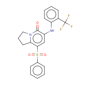 CAS No:612065-28-8 8-BENZENESULFONYL-6-(2-TRIFLUOROMETHYLPHENYLAMINO)-2,3-DIHYDRO-1H-INDOLIZIN-5-ONE