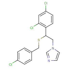 CAS No:61318-90-9 1-[2-[(4-chlorophenyl)methylsulfanyl]-2-(2,<br />4-dichlorophenyl)ethyl]imidazole
