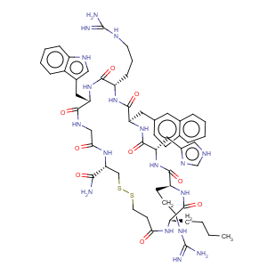 CAS No:613222-50-7 (Deamino-Cys3,Nle4,Arg5,D-2-Nal7,Cys11)-alpha-MSH (3-11) amide