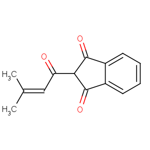 CAS No:6134-98-1 2-(3-methylbut-2-enoyl)indene-1,3-dione