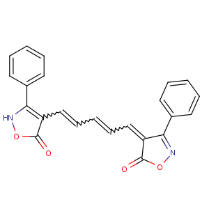 CAS No:61389-30-8 (4Z)-4-[(2E,4E)-5-(5-oxo-3-phenyl-2H-1,2-oxazol-4-yl)penta-2,<br />4-dienylidene]-3-phenyl-1,2-oxazol-5-one