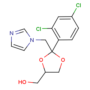 CAS No:61397-58-8 1,3-Dioxolane-4-methanol,2-(2,4-dichlorophenyl)-2-(1H-imidazol-1-ylmethyl)-, (2R,4S)-rel-