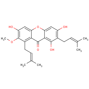 CAS No:6147-11-1 1,3,6-trihydroxy-7-methoxy-2,8-bis(3-methylbut-2-enyl)xanthen-9-one