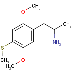 CAS No:61638-07-1 1-(2,5-DIMETHOXY-4-METHYLTHIOPHENYL)-2-AMINOPROPANE HYDROCHLORIDE