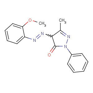 CAS No:61813-98-7 4-[(2-methoxyphenyl)diazenyl]-5-methyl-2-phenyl-4H-pyrazol-3-one