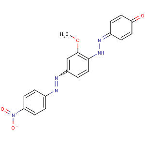 CAS No:61902-11-2 4-[[2-methoxy-4-[(4-nitrophenyl)diazenyl]phenyl]hydrazinylidene]<br />cyclohexa-2,5-dien-1-one