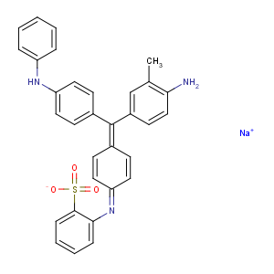 CAS No:62152-67-4 sodium 2-[[4-[(4-amino-3-methyl-phenyl)-(4-anilinophenyl)methylidene]-1-cyclohexa-2,5-dienylidene]amino]benzenesulfonate