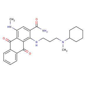 CAS No:62155-27-5 1-[3-[cyclohexyl(methyl)amino]propylamino]-4-(methylamino)-9,<br />10-dioxoanthracene-2-carboxamide