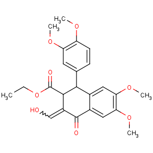 CAS No:6267-83-0 2-Naphthalenecarboxylicacid,1-(3,4-dimethoxyphenyl)-1,2,3,4-tetrahydro-3-(hydroxymethylene)-6,7-dimethoxy-4-oxo-,ethyl ester