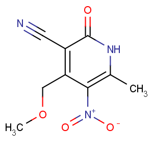 CAS No:6281-75-0 4-(methoxymethyl)-6-methyl-5-nitro-2-oxo-1H-pyridine-3-carbonitrile