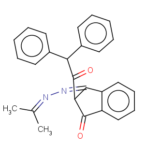 CAS No:6287-79-2 1H-Indene-1,3(2H)-dione,2-(2,2-diphenylacetyl)-, 1-[2-(1-methylethylidene)hydrazone]