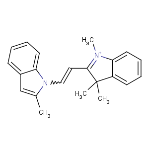 CAS No:6291-25-4 1H-Indolium,1-[2-(1,3-dihydro-1,3,3-trimethyl-2H-indol-2-ylidene)ethylidene]-2-methyl-,chloride (1:1)