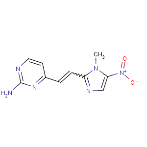 CAS No:62973-76-6 4-[(E)-2-(1-methyl-5-nitroimidazol-2-yl)ethenyl]pyrimidin-2-amine