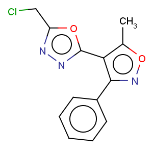 CAS No:63002-59-5 2-(chloromethyl)-5-(5-methyl-3-phenylisoxazol-4-yl)-1,3,4-oxadiazole