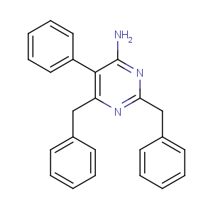 CAS No:6307-01-3 4-Pyrimidinamine,5-phenyl-2,6-bis(phenylmethyl)-