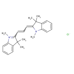 CAS No:6320-14-5 (2Z)-1,3,3-trimethyl-2-[(E)-3-(1,3,<br />3-trimethylindol-1-ium-2-yl)prop-2-enylidene]indole