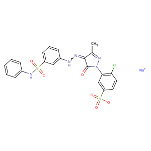CAS No:6359-91-7 Benzenesulfonic acid,4-chloro-3-[4,5-dihydro-3-methyl-5-oxo-4-[2-[3-[(phenylamino)sulfonyl]phenyl]diazenyl]-1H-pyrazol-1-yl]-,sodium salt (1:1)
