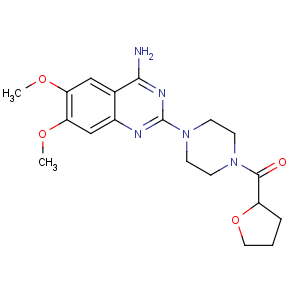 CAS No:63590-64-7 [4-(4-amino-6,<br />7-dimethoxyquinazolin-2-yl)piperazin-1-yl]-(oxolan-2-yl)methanone