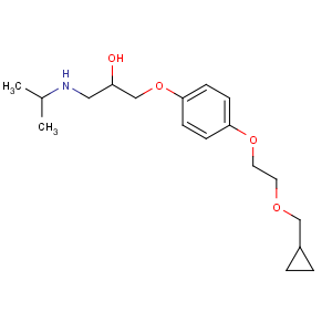 CAS No:63659-12-1 1-[4-[2-(cyclopropylmethoxy)ethoxy]phenoxy]-3-(propan-2-ylamino)propan-<br />2-ol