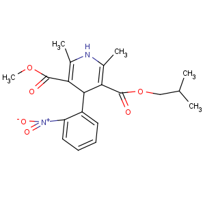 CAS No:63675-72-9 3-O-methyl 5-O-(2-methylpropyl)<br />2,6-dimethyl-4-(2-nitrophenyl)-1,4-dihydropyridine-3,5-dicarboxylate