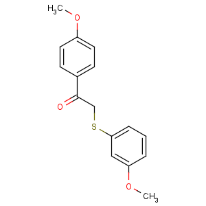 CAS No:63675-73-0 1-(4-methoxyphenyl)-2-(3-methoxyphenyl)sulfanylethanone