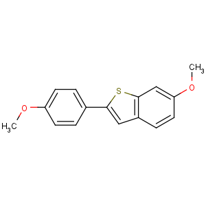 CAS No:63675-74-1 6-methoxy-2-(4-methoxyphenyl)-1-benzothiophene