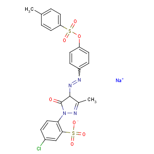 CAS No:6372-96-9 Benzenesulfonic acid,5-chloro-2-[4,5-dihydro-3-methyl-4-[2-[4-[[(4-methylphenyl)sulfonyl]oxy]phenyl]diazenyl]-5-oxo-1H-pyrazol-1-yl]-,sodium salt (1:1)