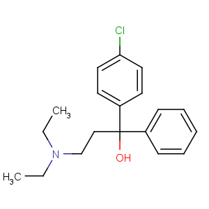 CAS No:6373-93-9 1-(4-chlorophenyl)-3-(diethylamino)-1-phenylpropan-1-ol