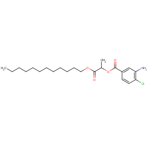 CAS No:63966-96-1 (1-dodecoxy-1-oxopropan-2-yl) 3-amino-4-chlorobenzoate
