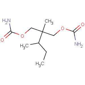 CAS No:64-55-1 [2-(carbamoyloxymethyl)-2,3-dimethylpentyl] carbamate