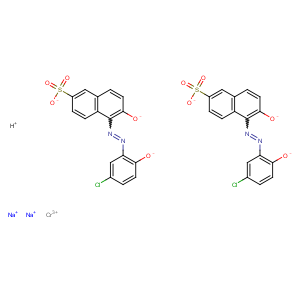 CAS No:6408-02-2 Chromate(3-),bis[5-[2-[5-chloro-2-(hydroxy-kO)phenyl]diazenyl-kN1]-6-(hydroxy-kO)-2-naphthalenesulfonato(3-)]-, sodium hydrogen (1:2:1)