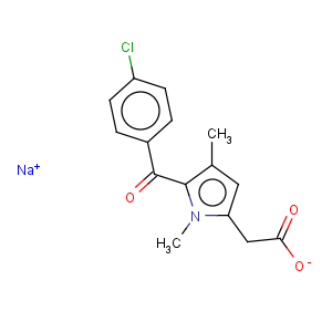 CAS No:64092-48-4 1H-Pyrrole-2-aceticacid, 5-(4-chlorobenzoyl)-1,4-dimethyl-, sodium salt (1:1)