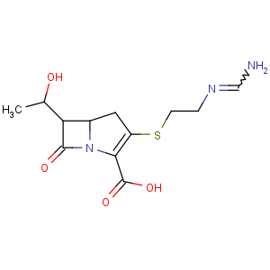 CAS No:64221-86-9 (5R,<br />6S)-3-[2-(aminomethylideneamino)ethylsulfanyl]-6-[(1R)-1-hydroxyethyl]-<br />7-oxo-1-azabicyclo[3.2.0]hept-2-ene-2-carboxylic acid