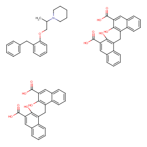 CAS No:64238-92-2 1-[2-(2-benzylphenoxy)-1-methyl-ethyl]piperidine; 4-[(3-carboxy-2-hydroxy-1-naphthyl)methyl]-3-hydroxy-naphthalene-2-carboxylic acid