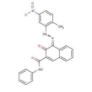 CAS No:6448-95-9 (4Z)-4-[(2-methyl-5-nitrophenyl)hydrazinylidene]-3-oxo-N-<br />phenylnaphthalene-2-carboxamide