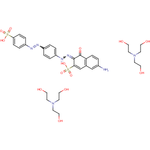 CAS No:64683-40-5 2-Naphthalenesulfonic acid, 7-amino-4-hydroxy-3-((p-((p-sulfophenyl)azo)phenyl)azo)-, bis(triethanolamine) salt