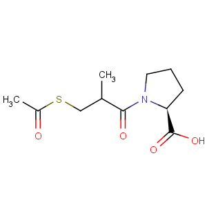 CAS No:64838-55-7 (2S)-1-(3-Acetylthio-2-methyl-1-oxopropyl)-L-proline