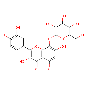 CAS No:652-78-8 2-(3,4-dihydroxyphenyl)-3,5,7-trihydroxy-8-[(2S,3R,4S,5S,6R)-3,4,<br />5-trihydroxy-6-(hydroxymethyl)oxan-2-yl]oxychromen-4-one