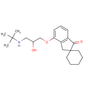 CAS No:65429-87-0 4-[3-(tert-butylamino)-2-hydroxypropoxy]spiro[3H-indene-2,<br />1'-cyclohexane]-1-one
