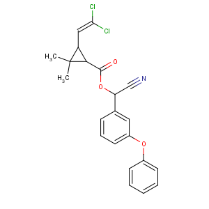 CAS No:65731-84-2 [(S)-cyano-(3-phenoxyphenyl)methyl]<br />(1R,3R)-3-(2,2-dichloroethenyl)-2,2-dimethylcyclopropane-1-carboxylate