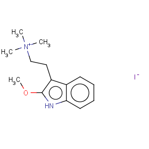 CAS No:6582-72-5 2-(2-methoxy-1H-indol-3-yl)-N,N,N-trimethylethanaminium iodide