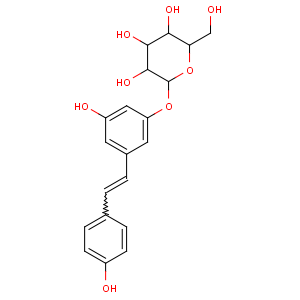 CAS No:65914-17-2 (2S,3R,4S,5S,<br />6R)-2-[3-hydroxy-5-[(E)-2-(4-hydroxyphenyl)ethenyl]phenoxy]-6-<br />(hydroxymethyl)oxane-3,4,5-triol