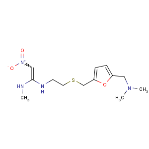 CAS No:66357-35-5 (E)-1-N'-[2-[[5-[(dimethylamino)methyl]furan-2-yl]methylsulfanyl]ethyl]-<br />1-N-methyl-2-nitroethene-1,1-diamine