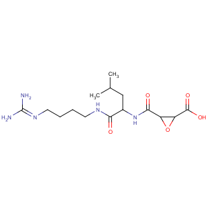 CAS No:66701-25-5 2-Oxiranecarboxylicacid,3-[[[(1S)-1-[[[4-[(aminoiminomethyl)amino]butyl]amino]carbonyl]-3-methylbutyl]amino]carbonyl]-,(2S,3S)-