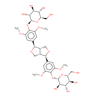 CAS No:66791-77-3 4-{(1R,3aS,4R,6aS)-4-[4-(beta-D-glucopyranosyloxy)-3,5-dimethoxyphenyl]tetrahydro-1H,3H-furo[3,4-c]furan-1-yl}-2,6-dimethoxyphenyl beta-D-glucopyranoside