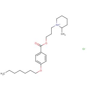 CAS No:67049-48-3 Benzoic acid,4-(heptyloxy)-, 3-(2-methyl-1-piperidinyl)propyl ester, hydrochloride (1:1)